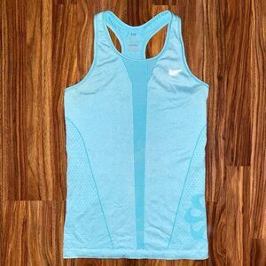 Nike Light Blue Form Fitting Dri-Fit Active Tank Womens Size Small